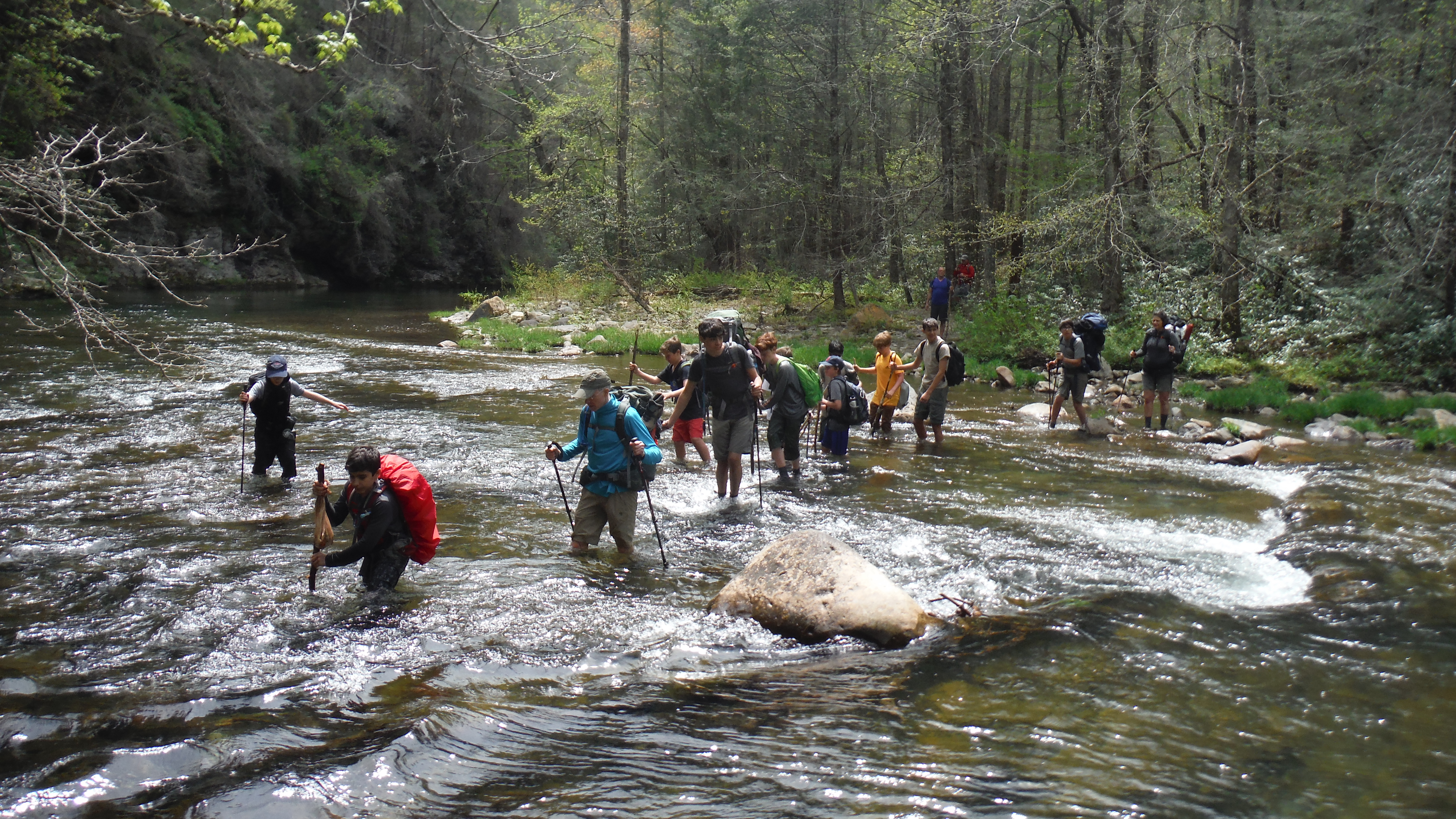 Troop 197 Along Jack's River, April 2018